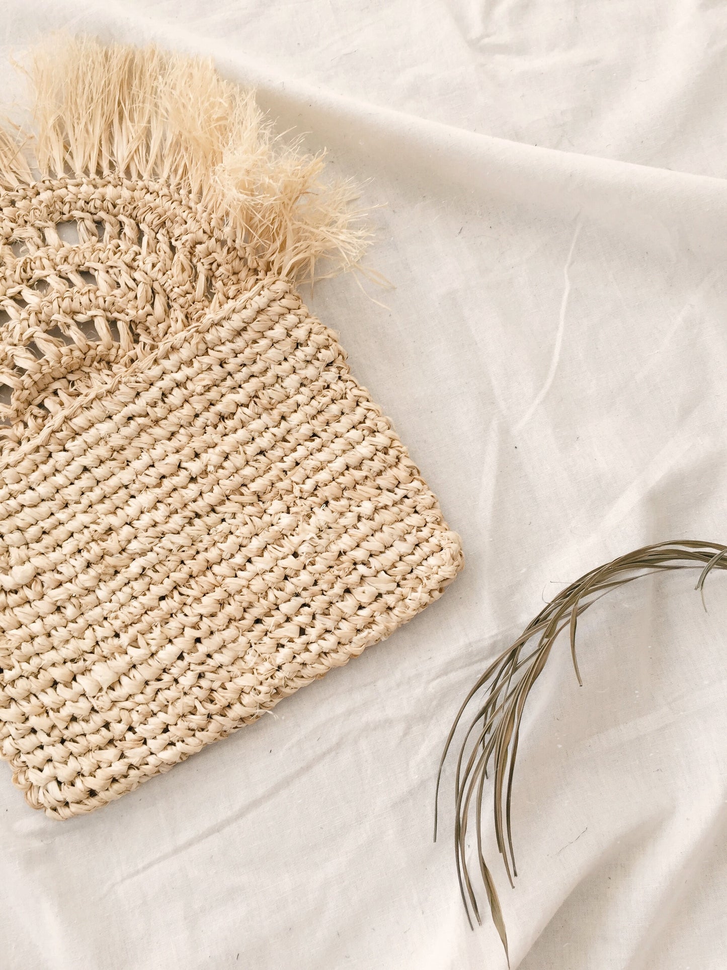 Wicker Raffia Clutch