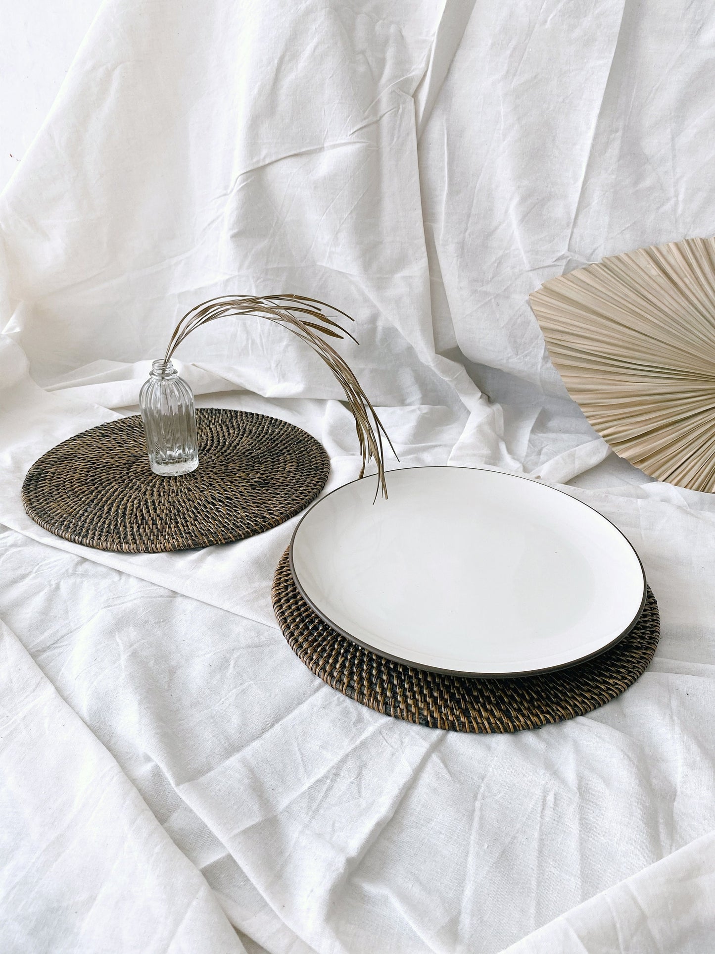 Dark Brown Rattan Placemats