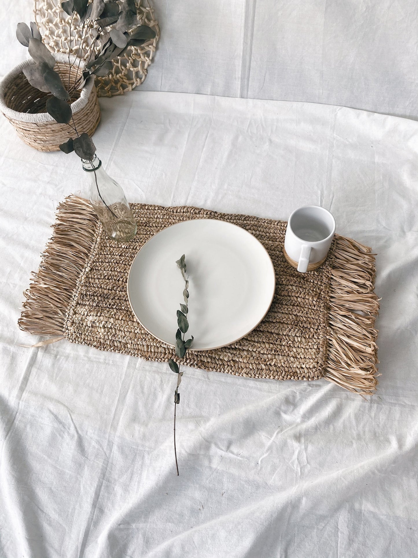 Rectangle Raffia Fringe
