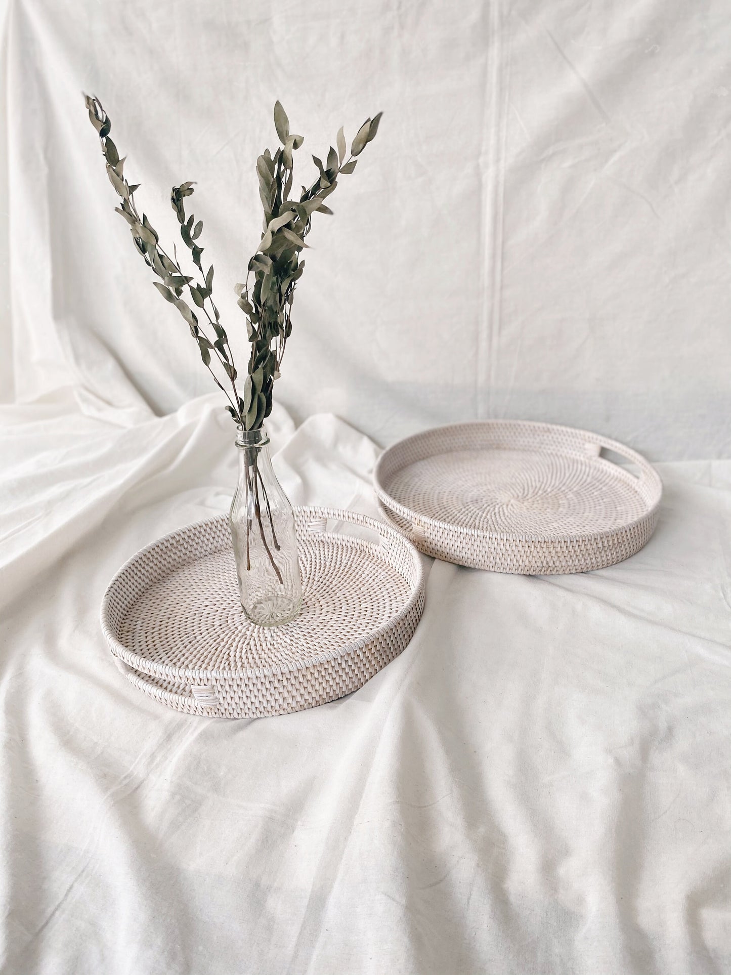 Set of 2 Rattan Tray