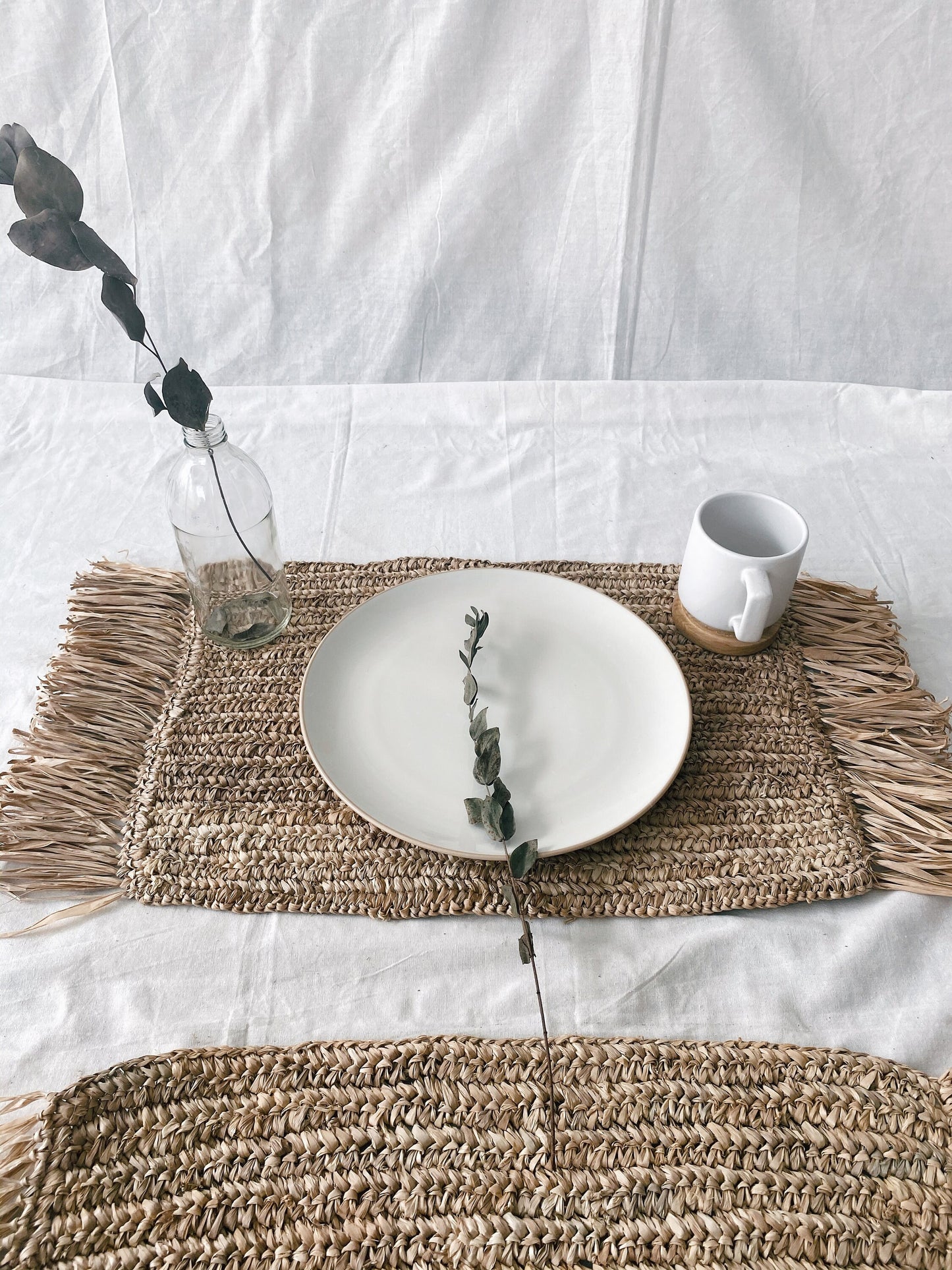 Rectangle Raffia Fringe