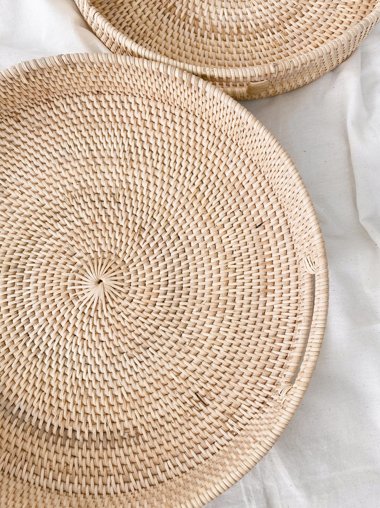 Set of 2 Rattan Tray
