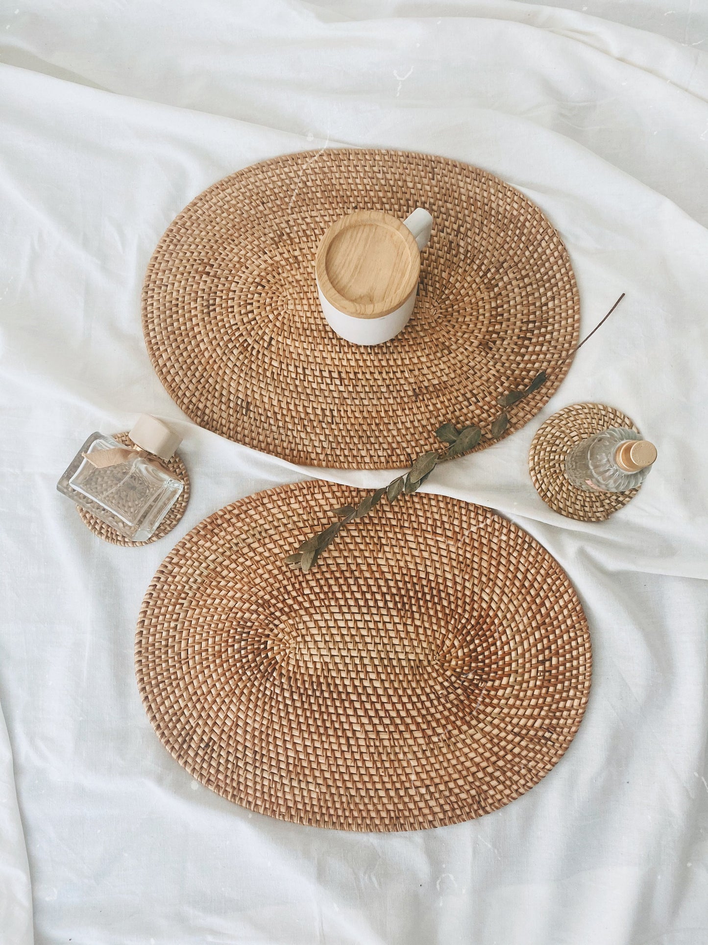 Natural Oval Rattan Placemats
