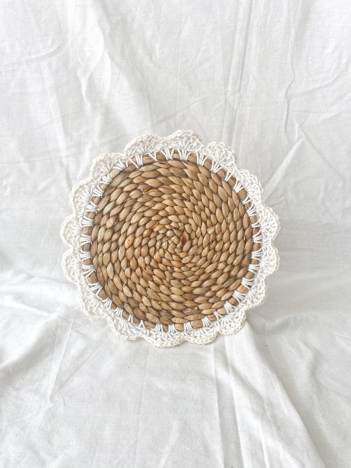 Water Hyacinth Flowers Macrame Placemats