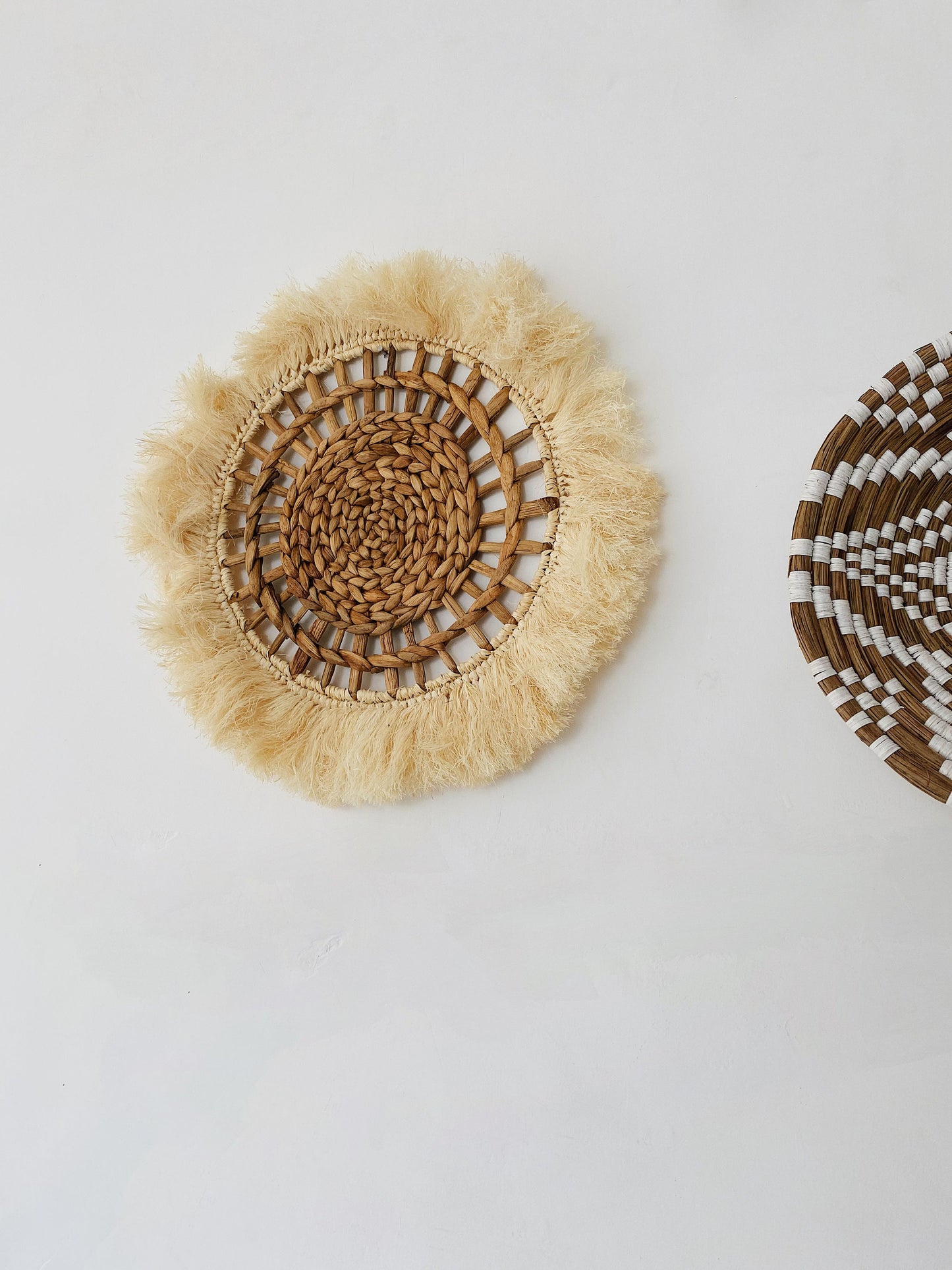 Net Fringe Water Hyacinth Wall Decoration