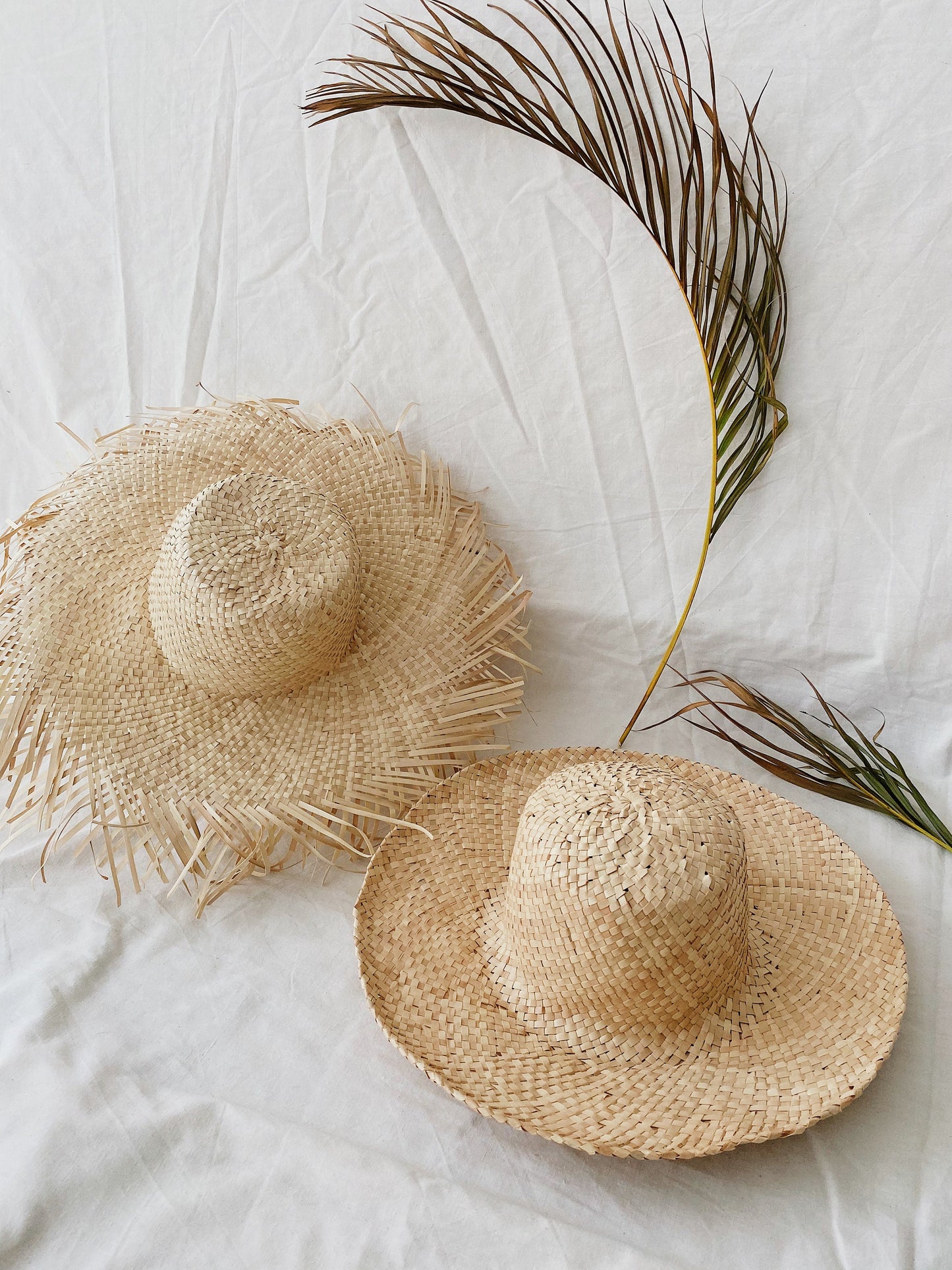Set of 2 Wicker Hat