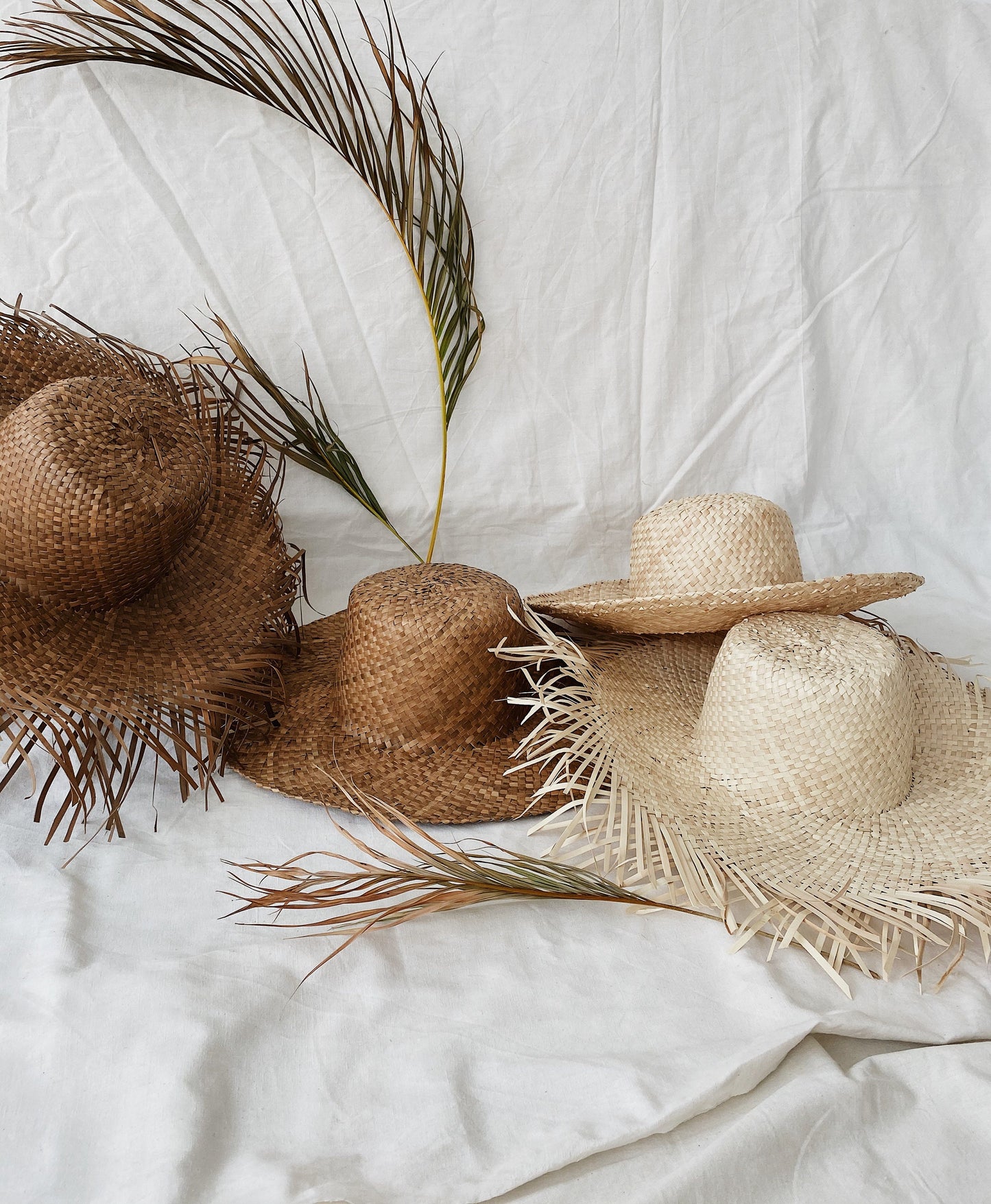 Set of 2 Wicker Hat