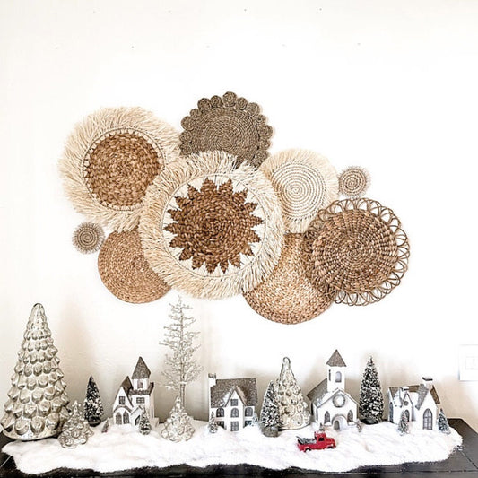 Set of 10 Boho Wall Basket