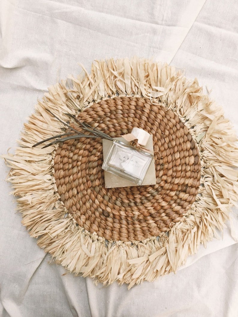 Set of 9 Boho Wall Basket and Wall Decor