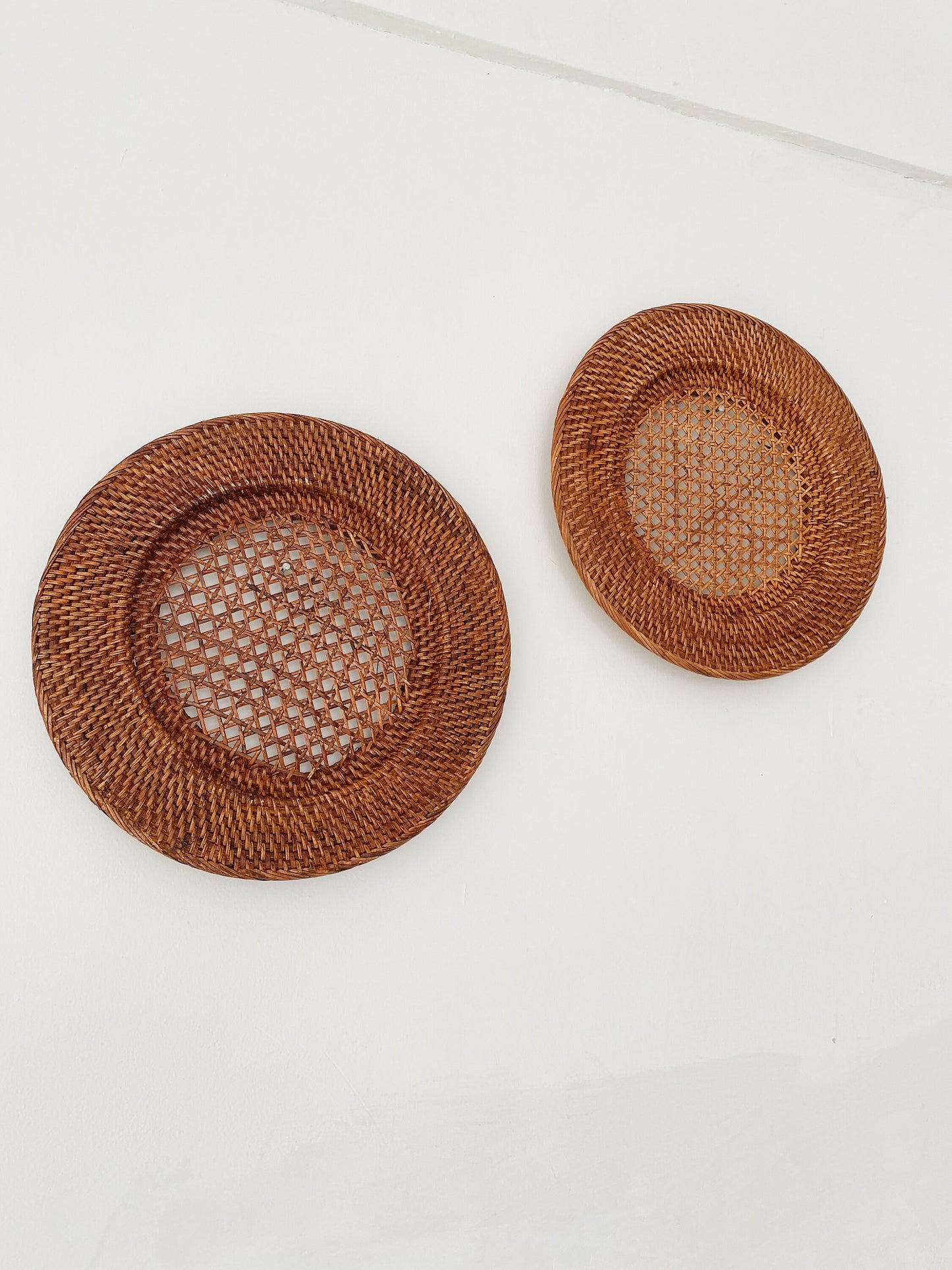 Dark Brown Rattan Plate Chargers