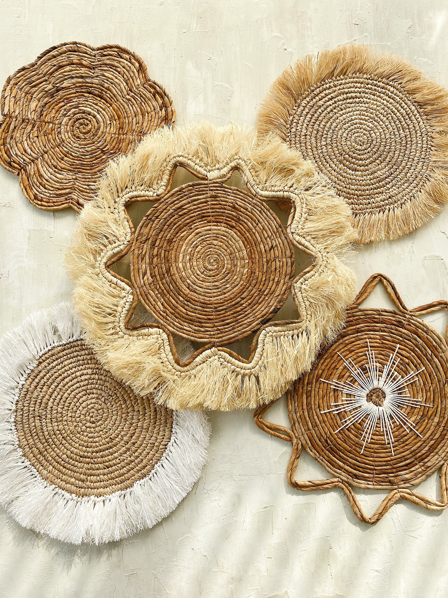 Set of 5 Boho Wall Basket