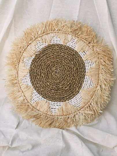 Set of 7 Boho Wall Basket & Wall Decor