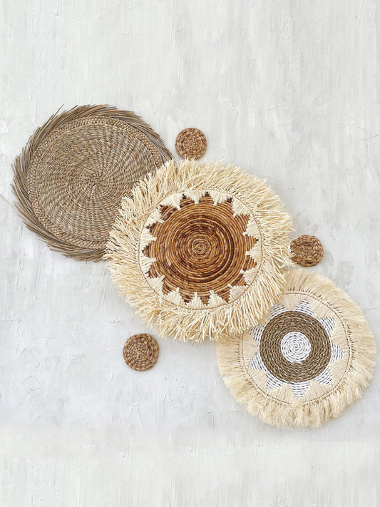 Set of 6 Natural Wall Decor