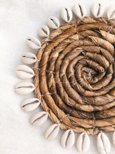 Set of 6 Wall Basket with Fringe