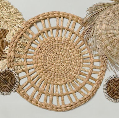 Set of 6 Wall Basket with Fringe