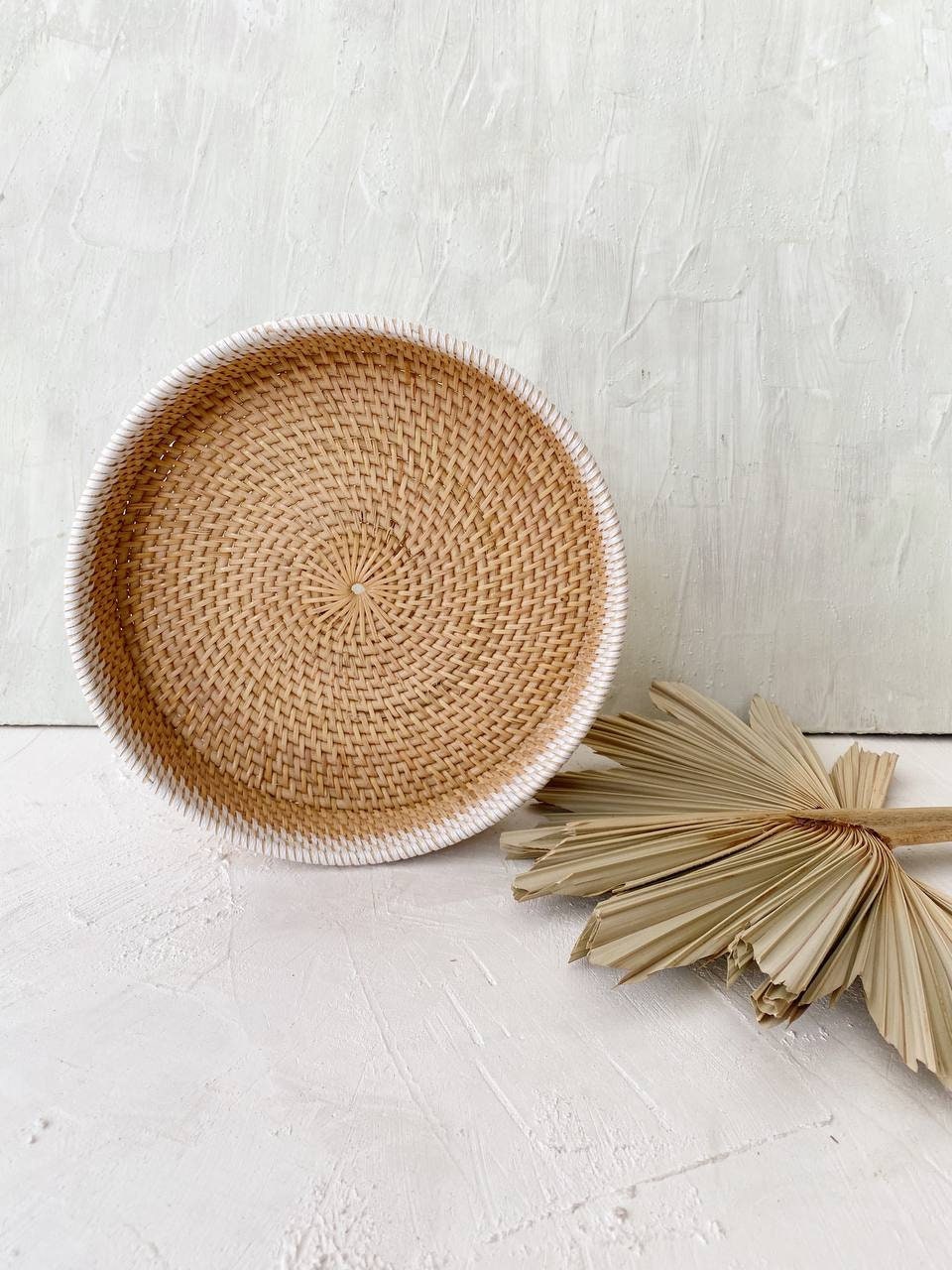Lombok Round Rattan Tray