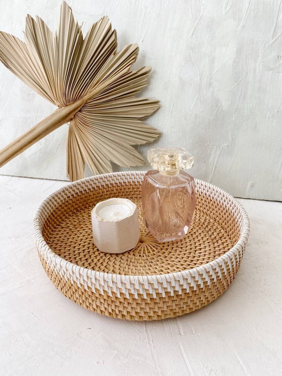 Lombok Round Rattan Tray