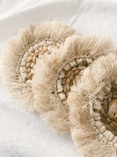 Set of 5 Boho Wall Basket with Fringe