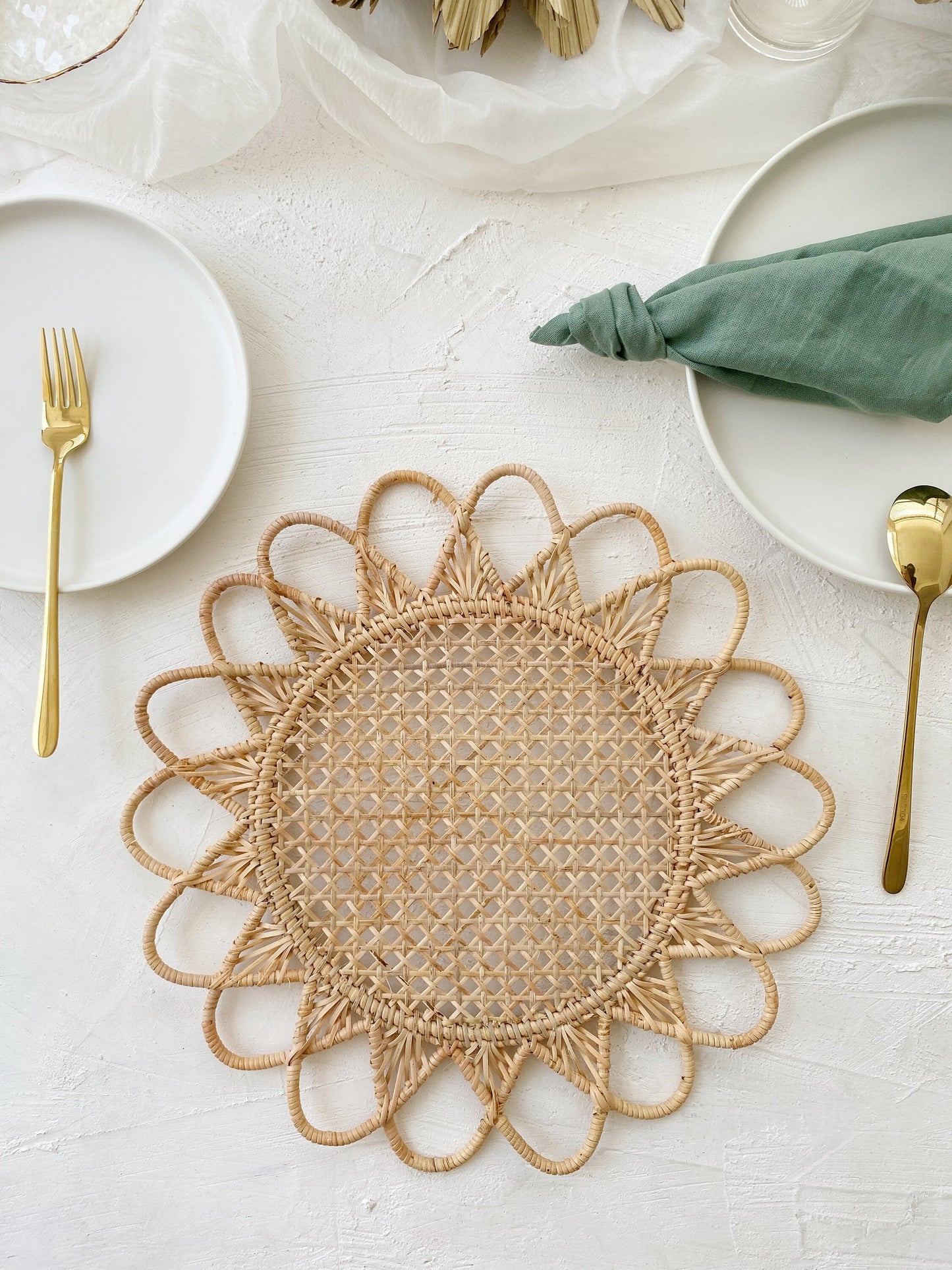 Rani Flower Rattan Placemats