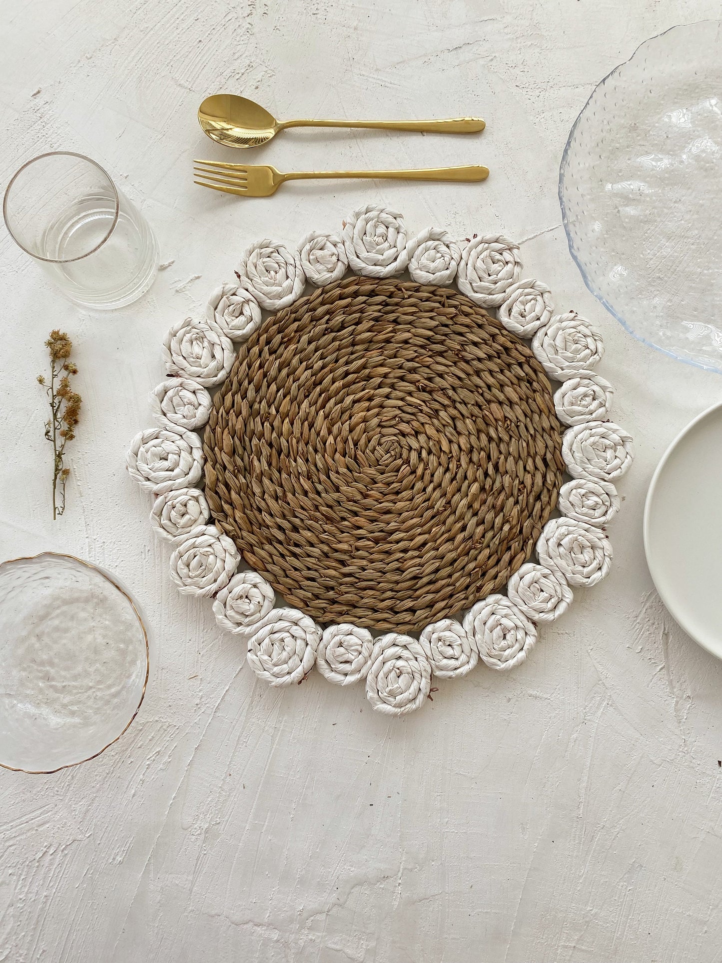 White Sunflower Style Placemat