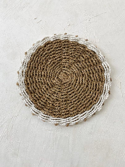 Set of 4 Boho Natural Wall Basket with Fringe