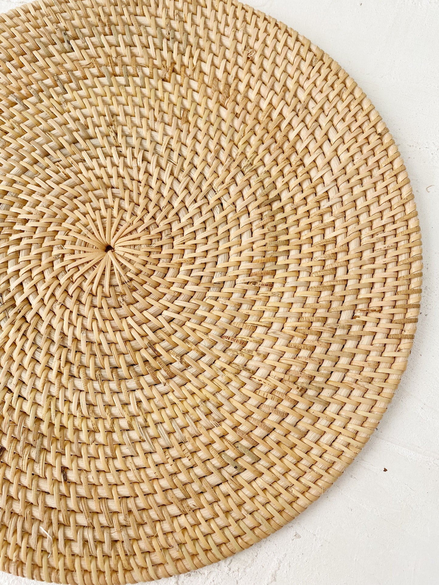 Natural Round Rattan Placemats