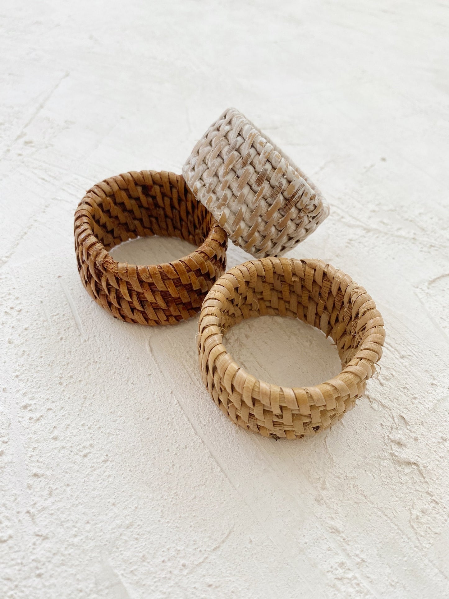 Set of Rattan Napkin Ring