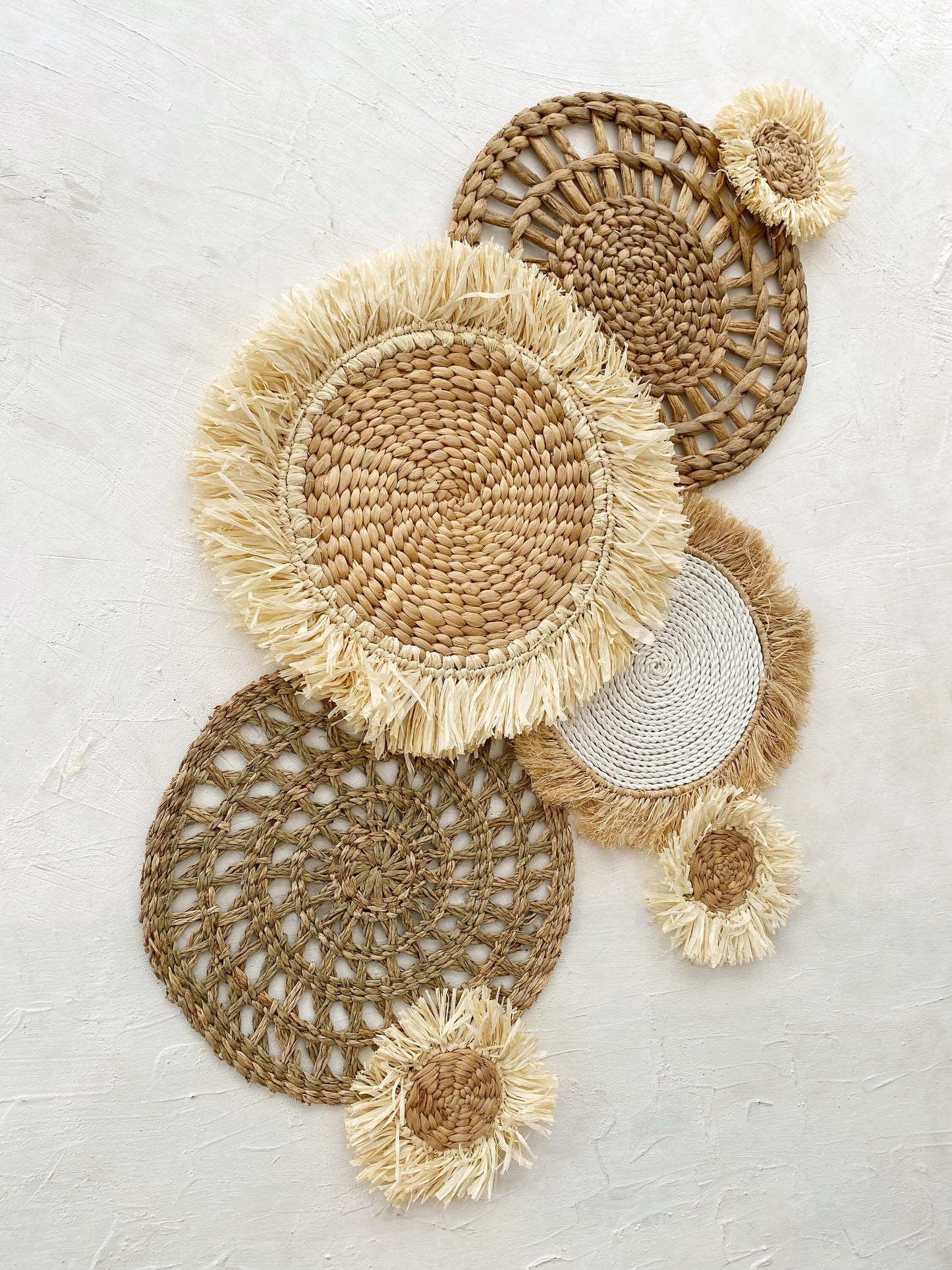Set of 7 Boho Wall Basket