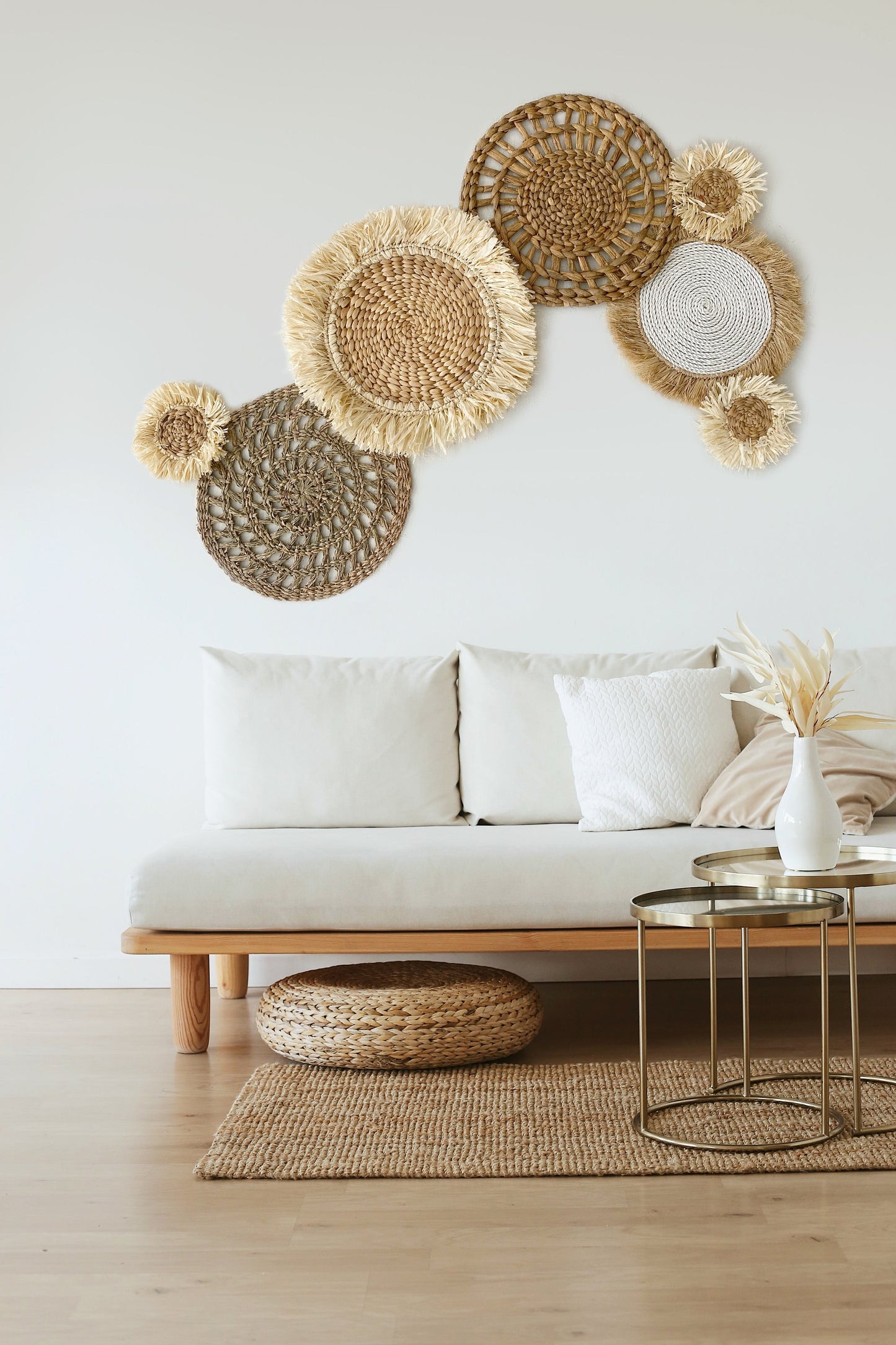 Set of 7 Boho Wall Basket