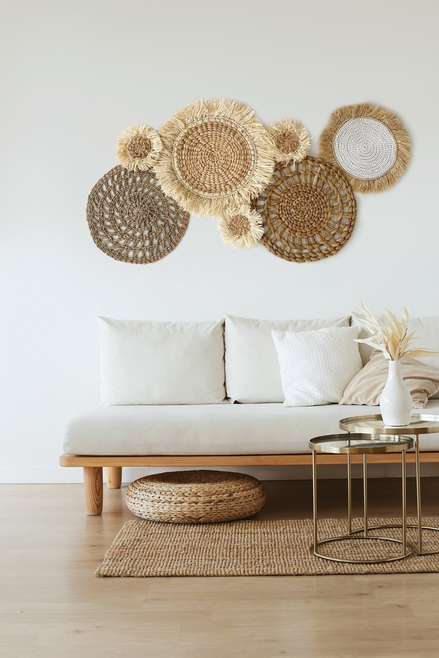 Set of 7 Boho Wall Basket