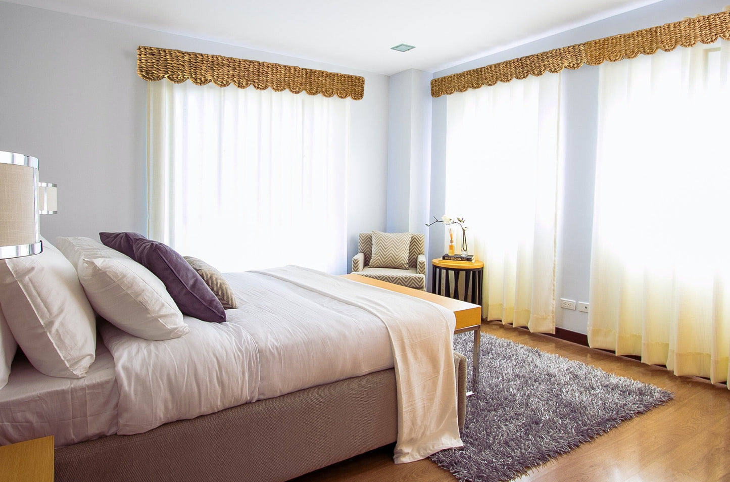 Scallop Water Hyacinth Window Pelmet