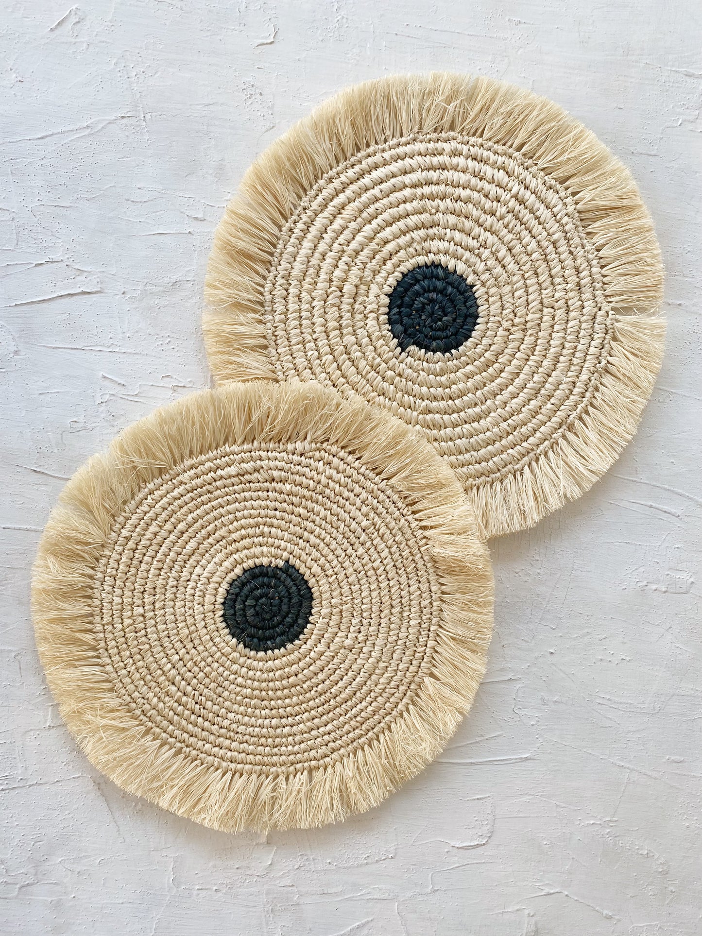 Bleach Mix Raffia Fringe Placemats