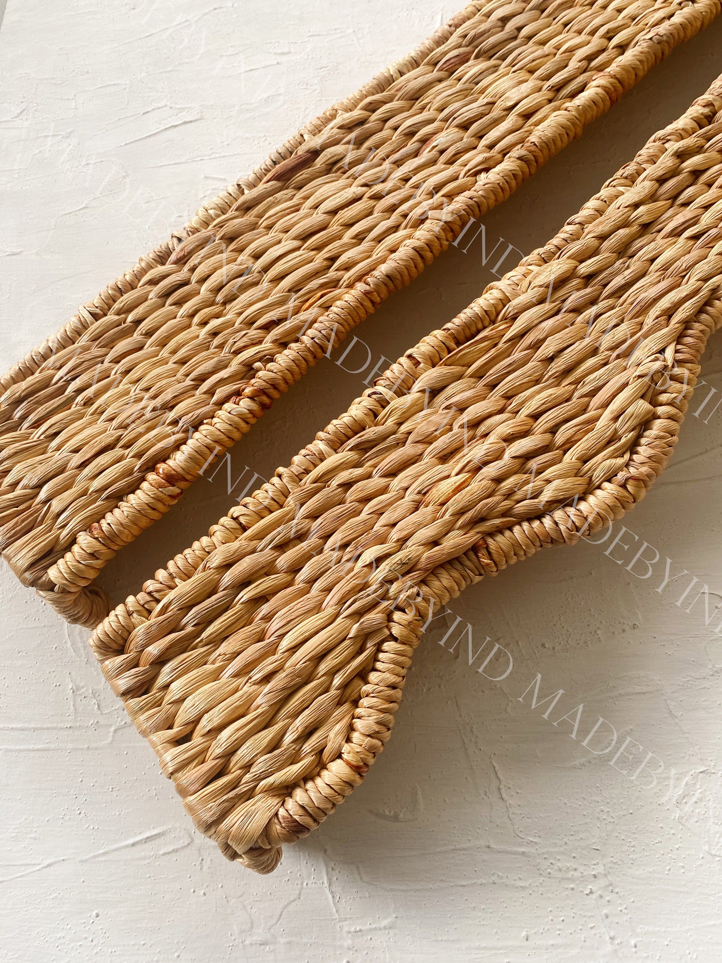 Straight Water Hyacinth Window Pelmet