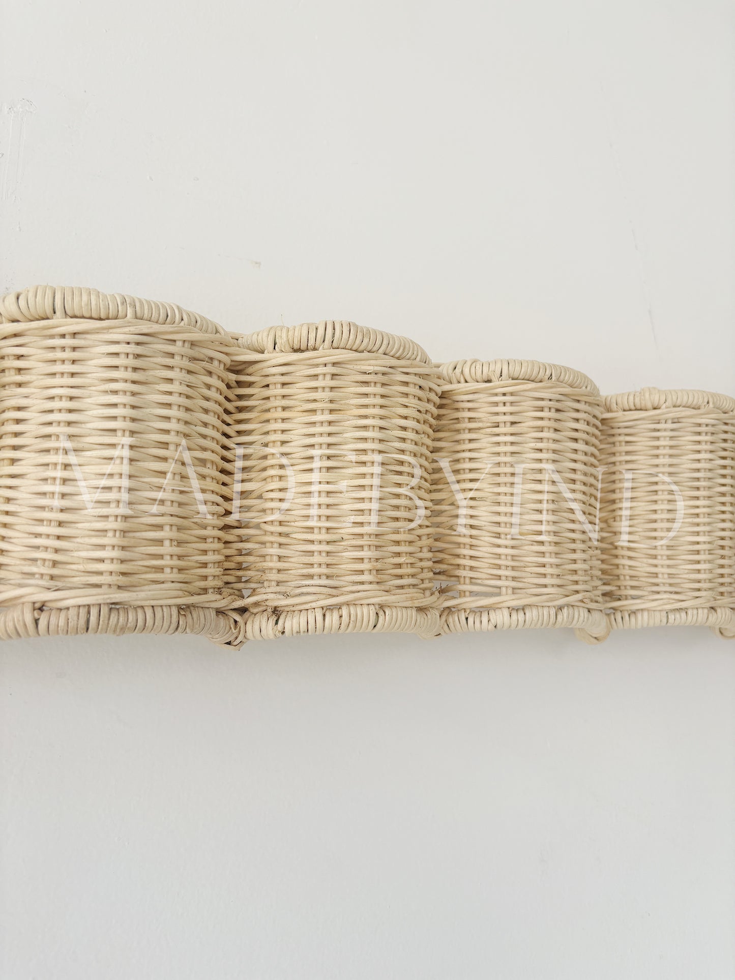 Rattan Scalloped Nursery Window Valance