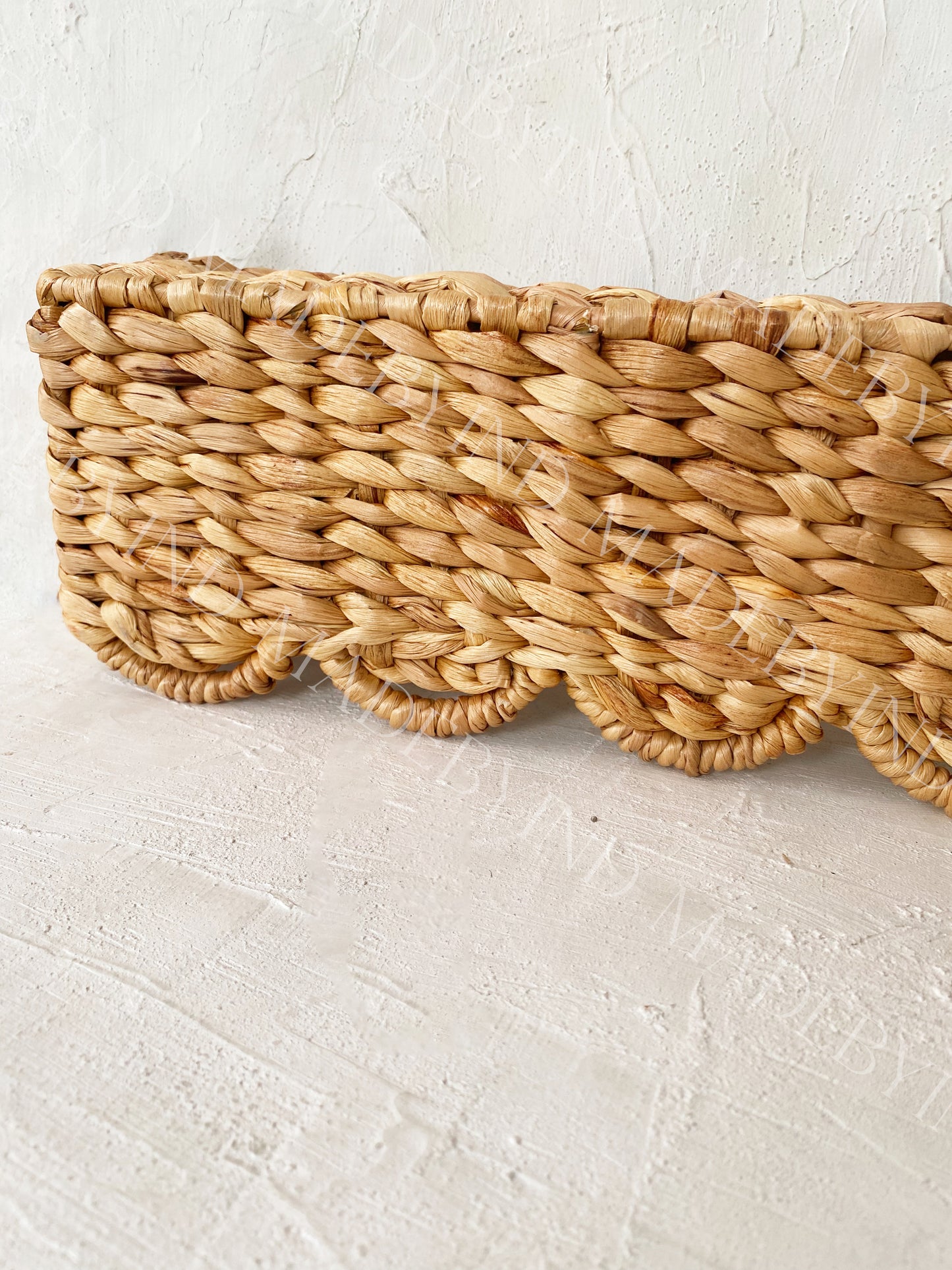 Scallop Water Hyacinth Window Pelmet