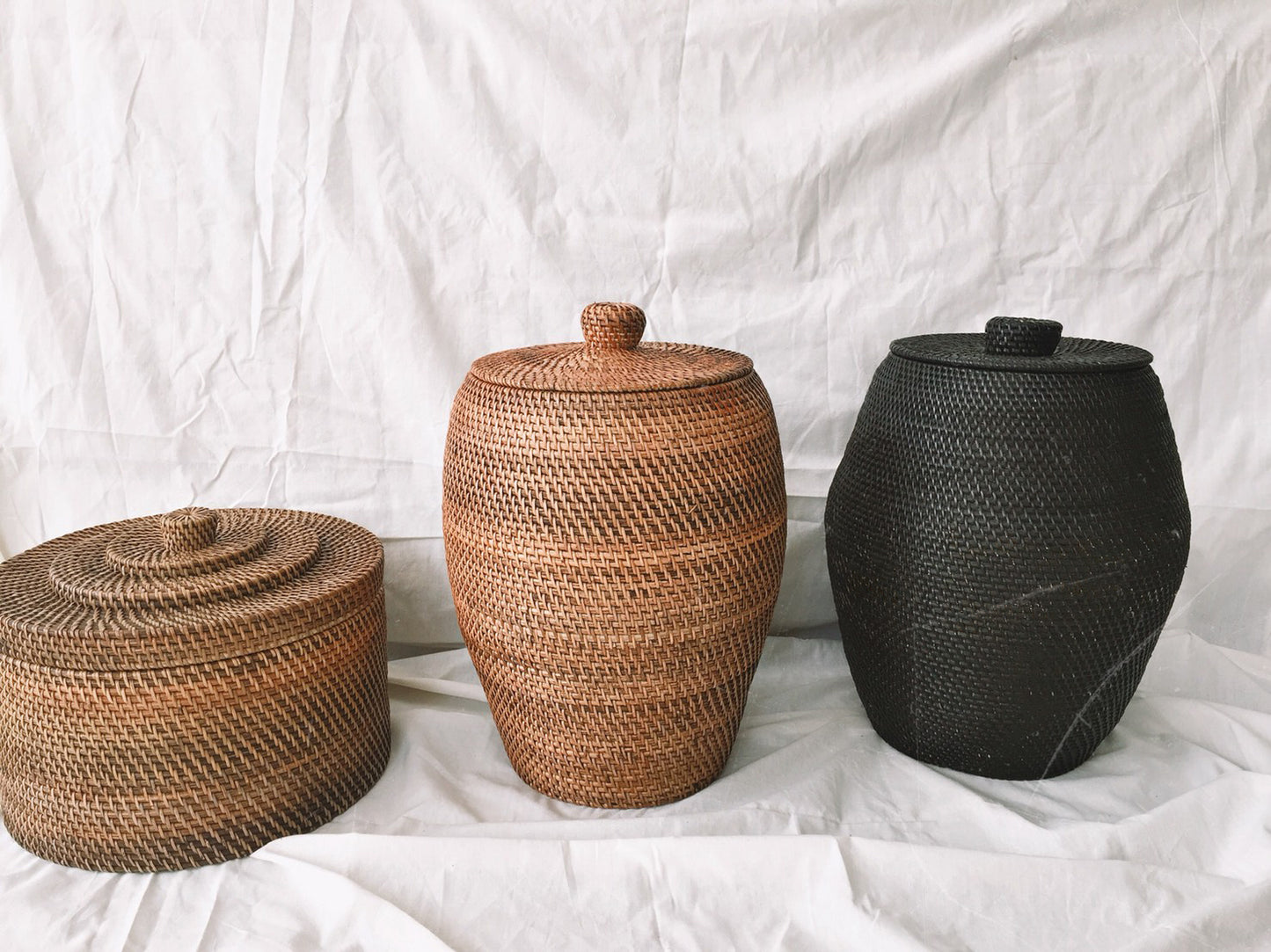 Black Rattan Basket