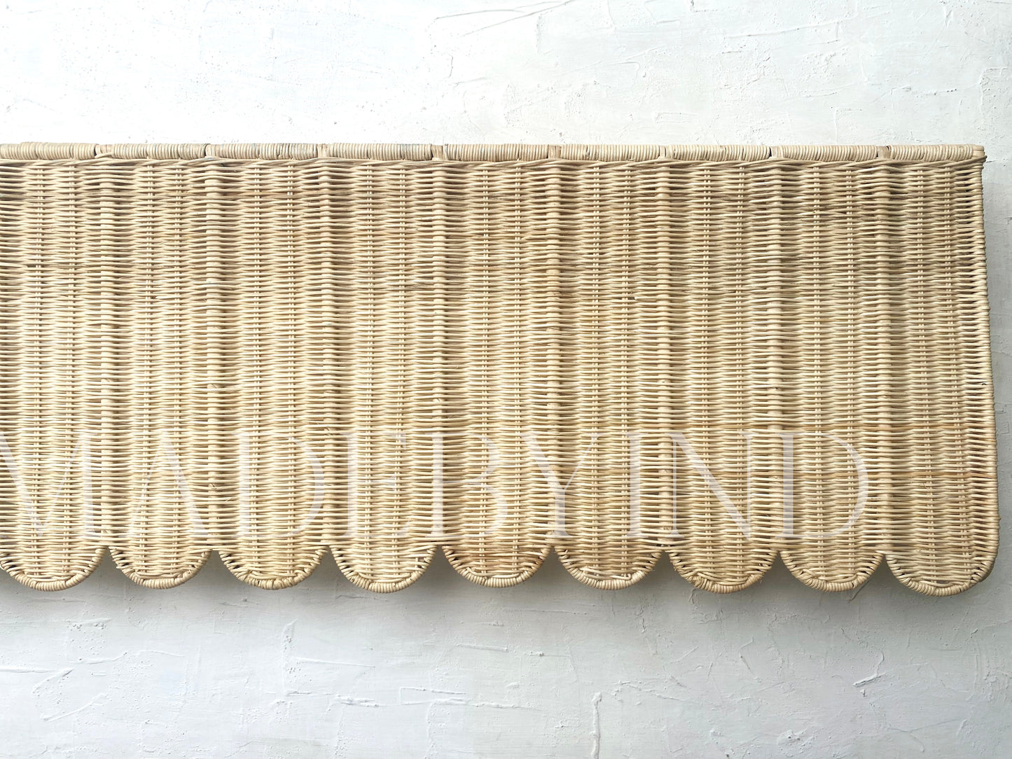 Rattan Scallop Window Pelmet