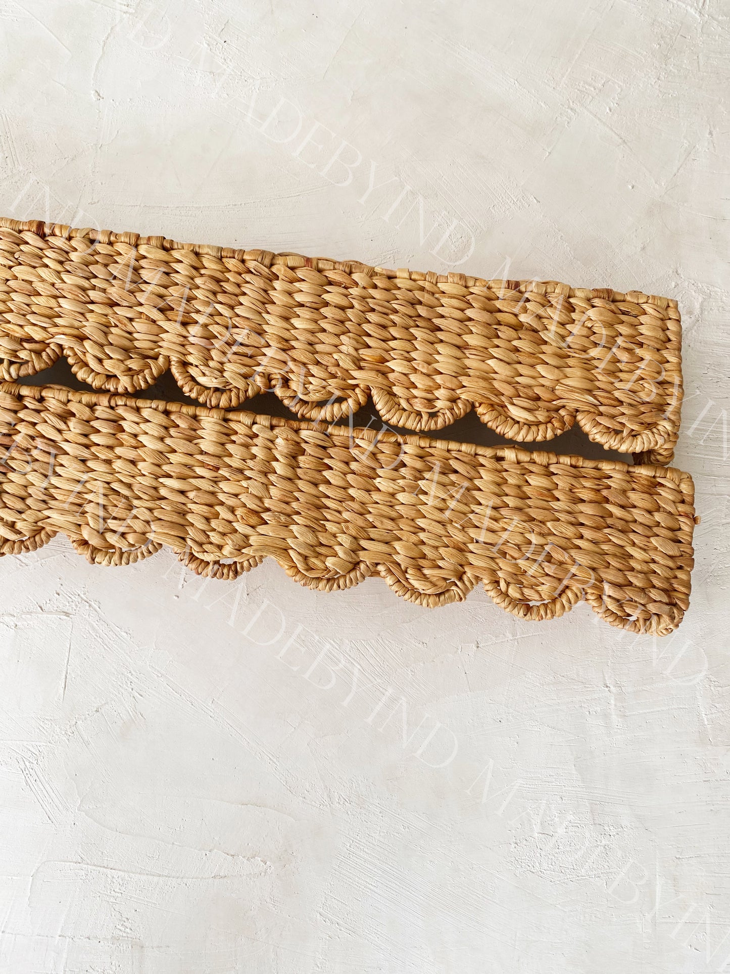 Scallop Water Hyacinth Window Pelmet