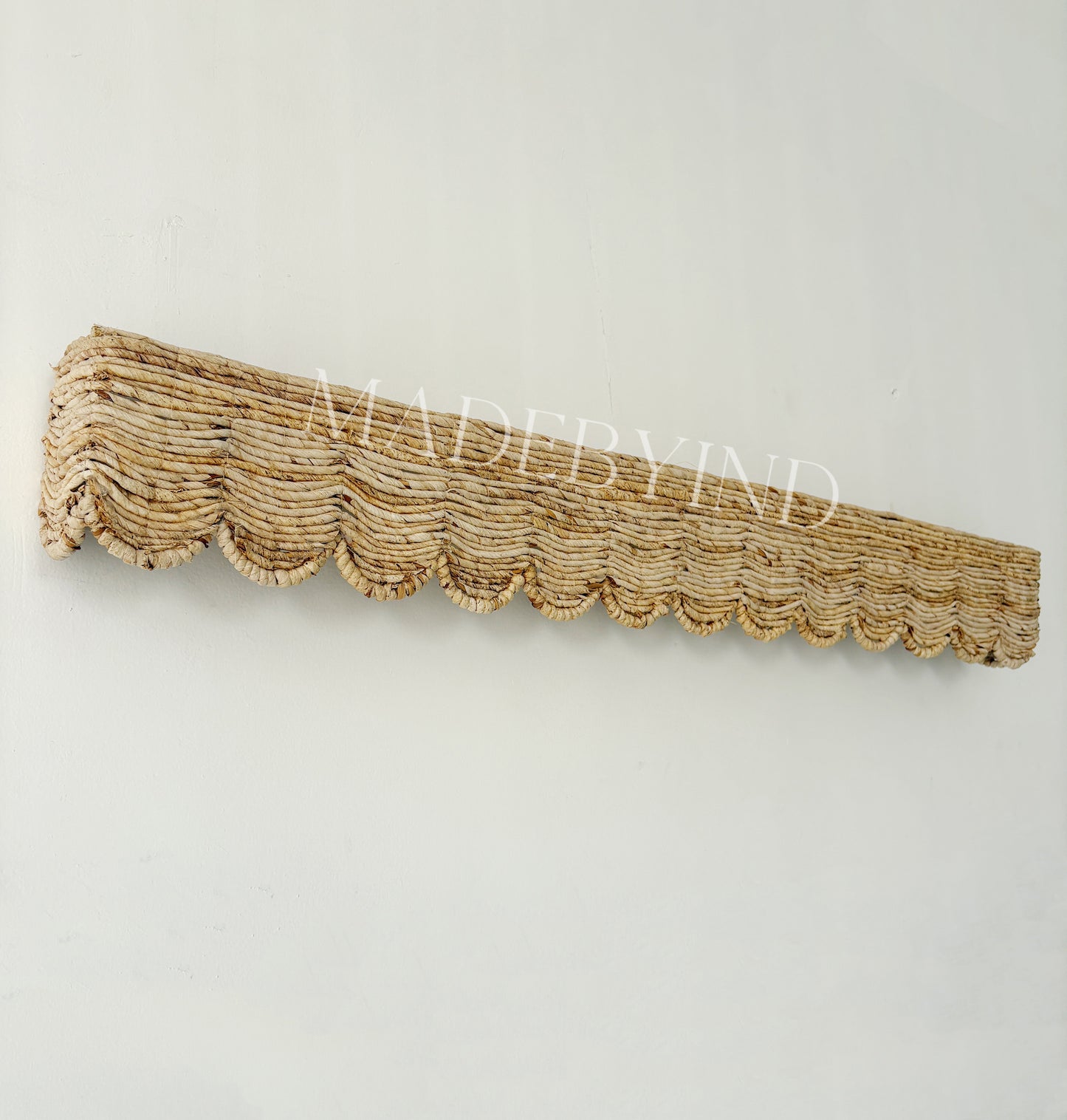 Banana Bark Scalloped Natural Window Valance