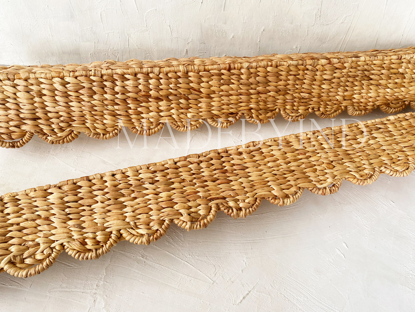 Scallop Water Hyacinth Window Pelmet