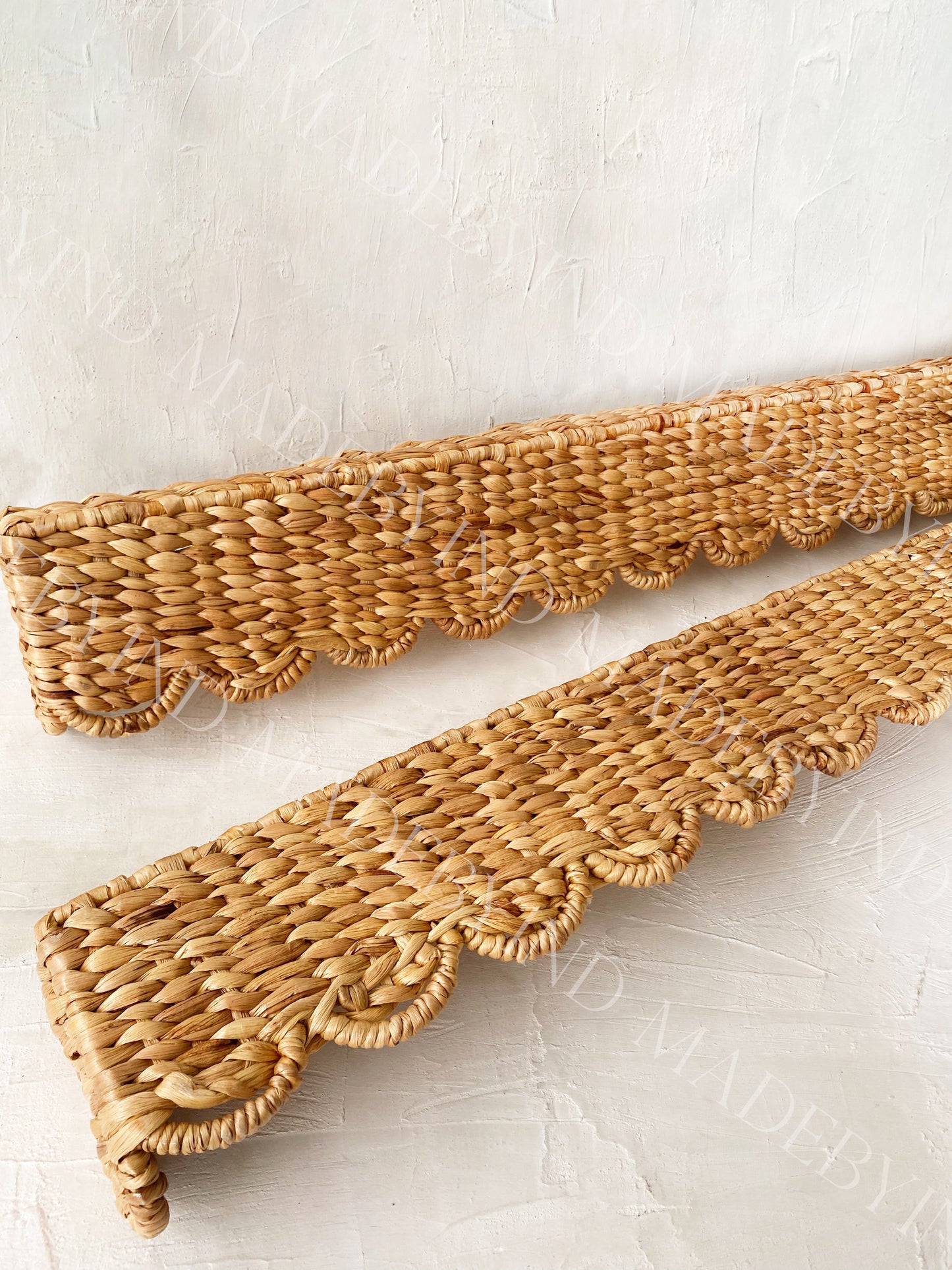 Scallop Water Hyacinth Window Pelmet