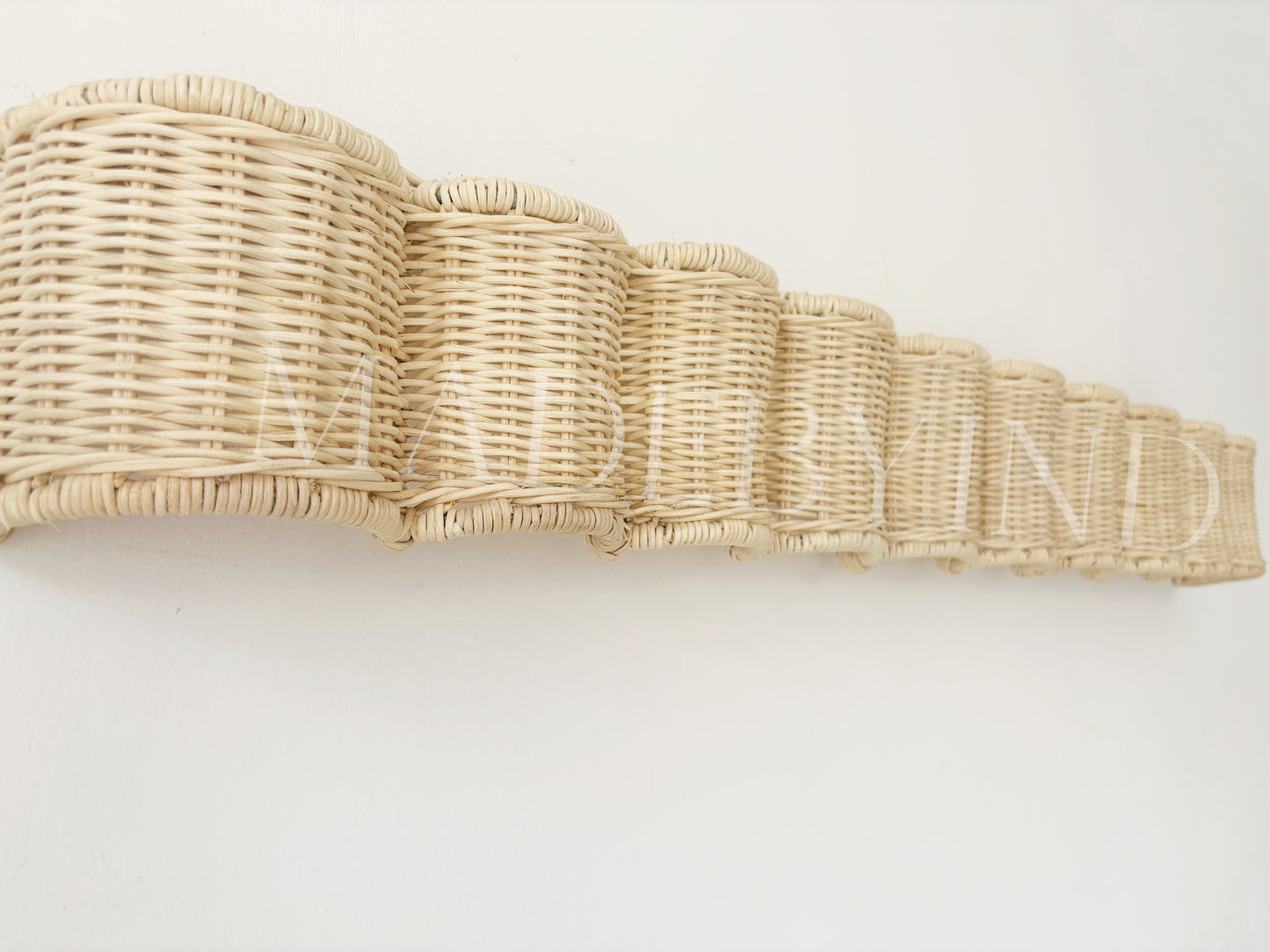 Rattan Scalloped Nursery Window Valance