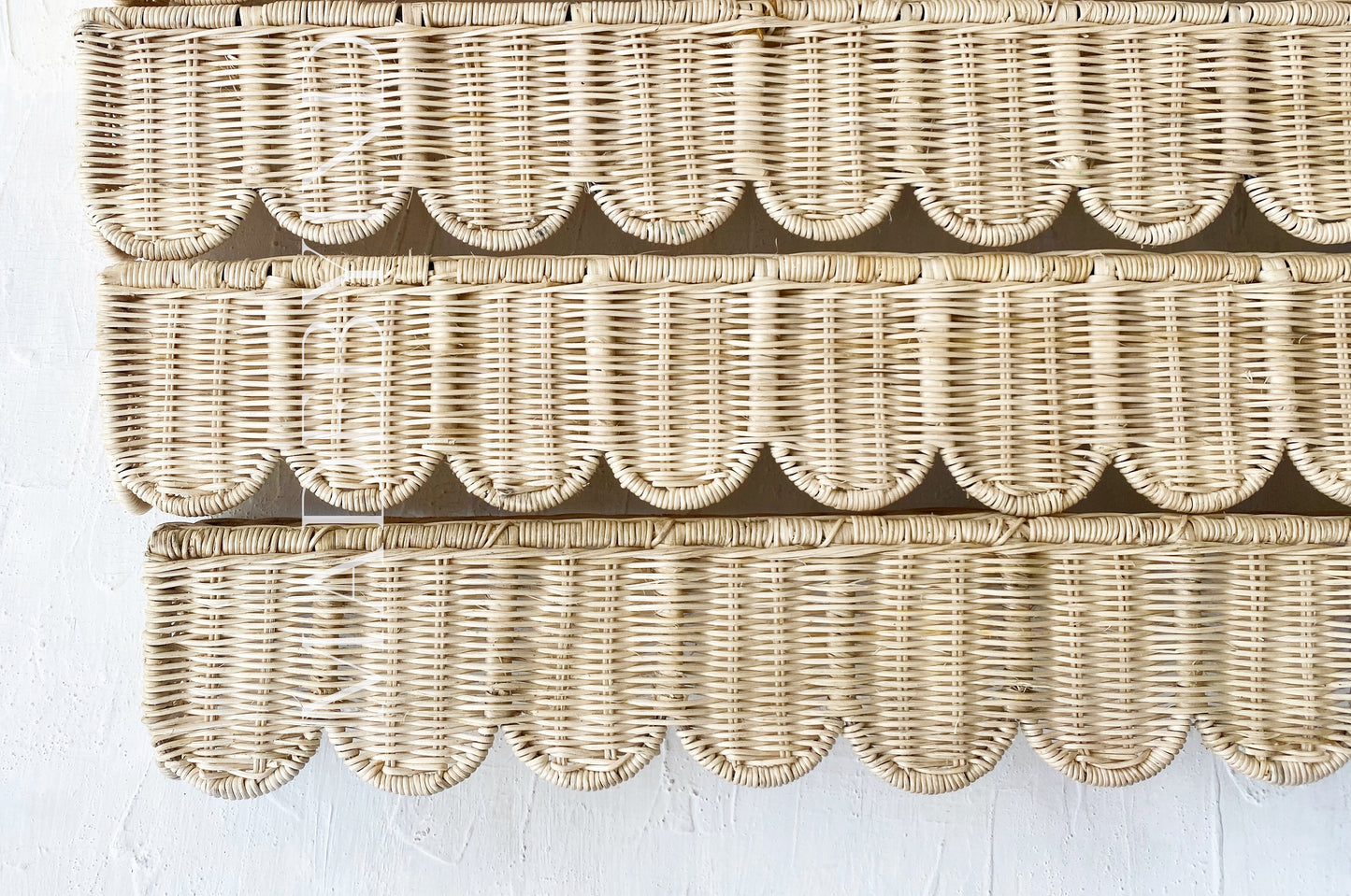 Rattan Scallop Window Pelmet