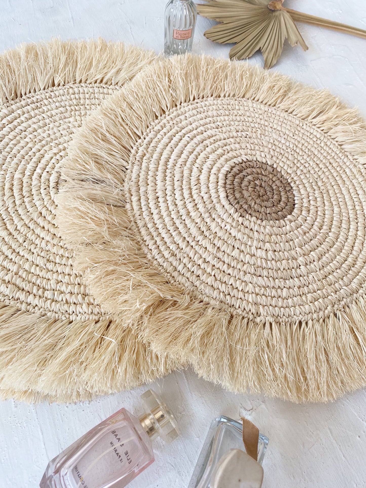 Bleach Natural Mix Raffia Fringe Wall Basket