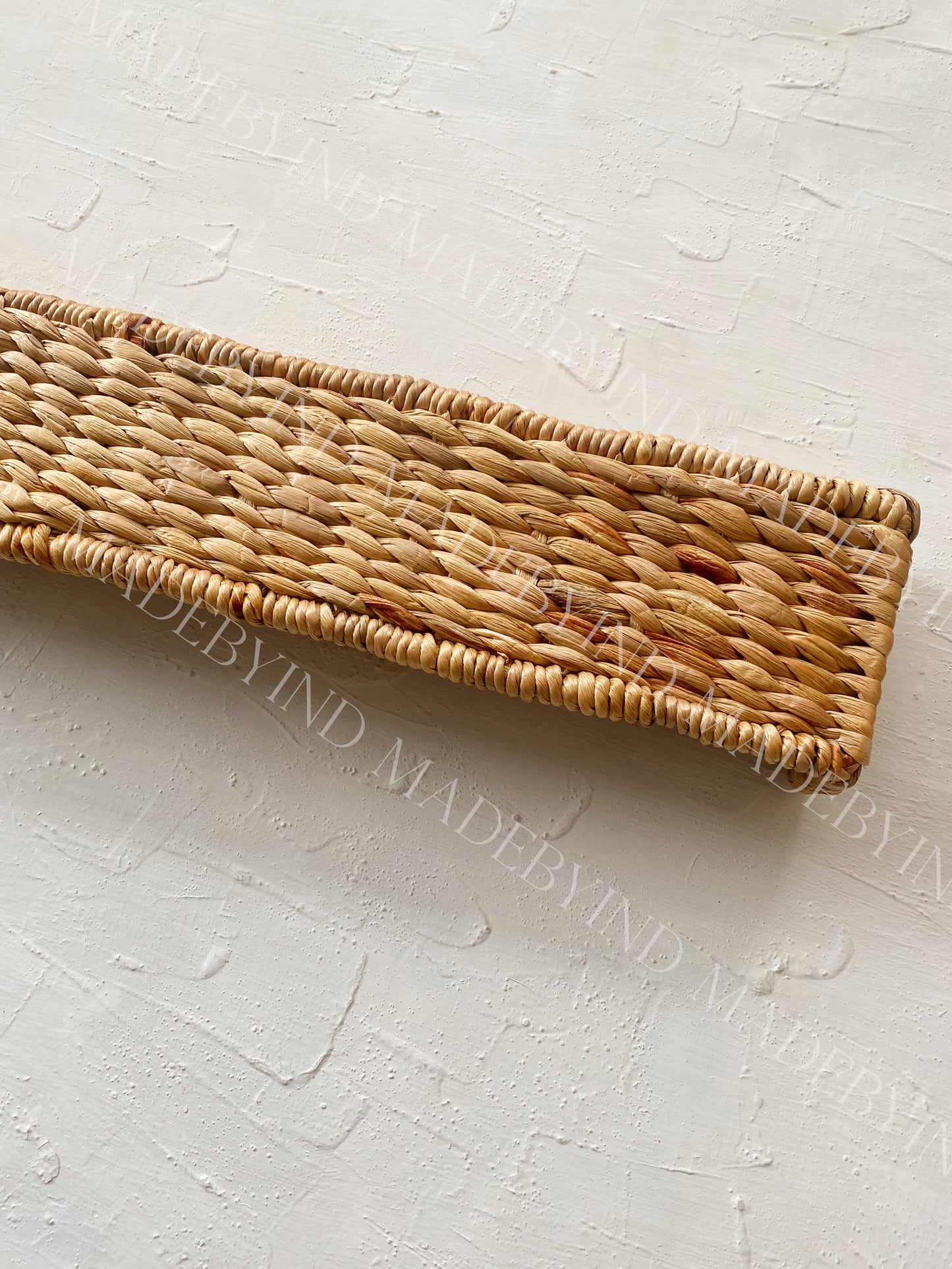 Straight Water Hyacinth Window Pelmet