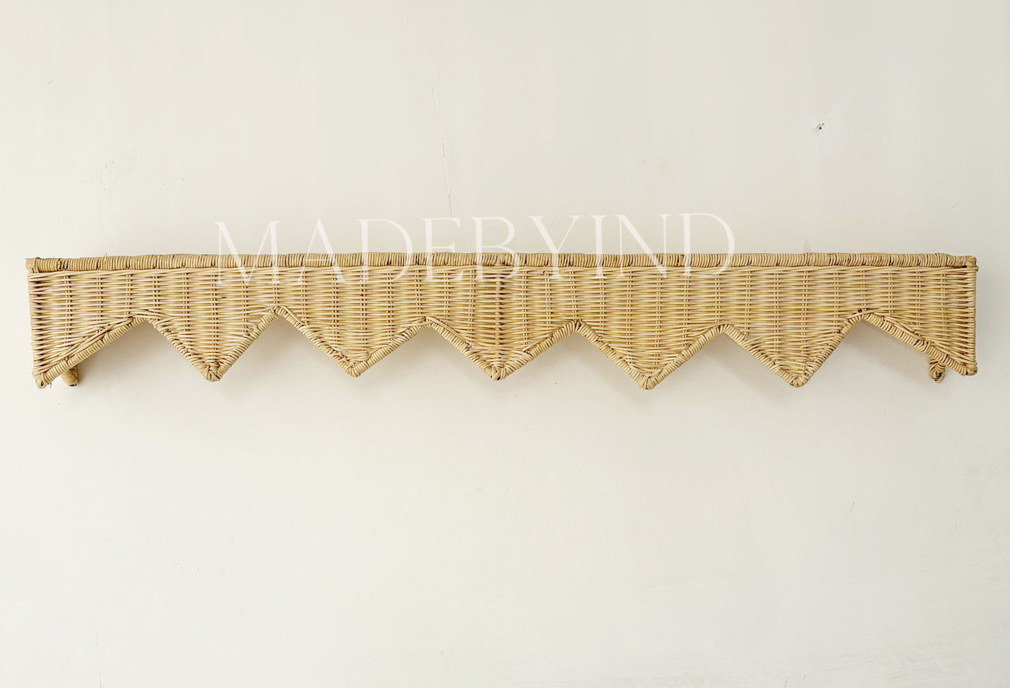 Zig Zag Rattan Window Pelmet