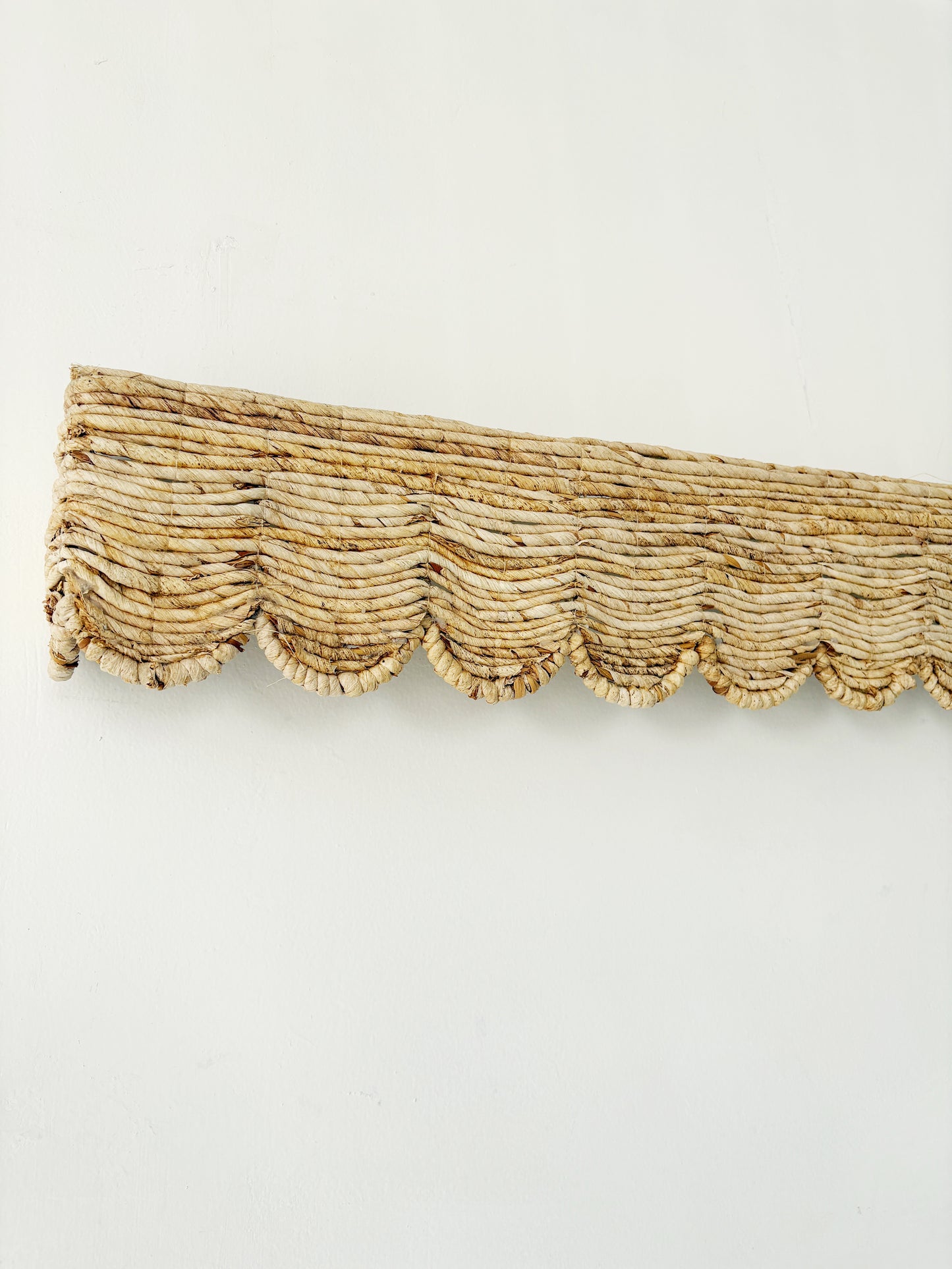 Banana Bark Scalloped Natural Window Valance