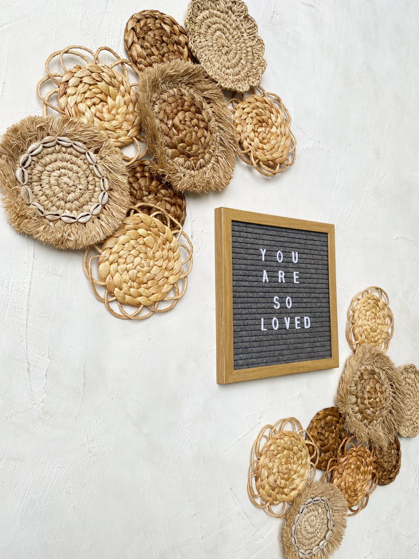 Set of Small Boho Wall Baskets