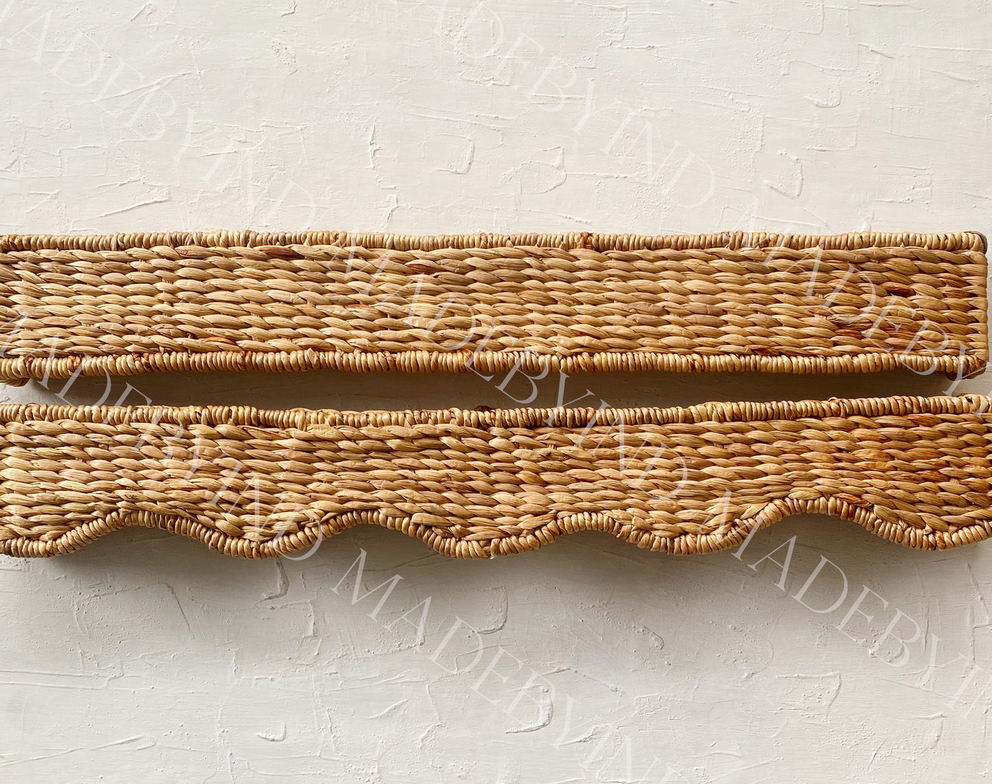 Straight Water Hyacinth Window Pelmet