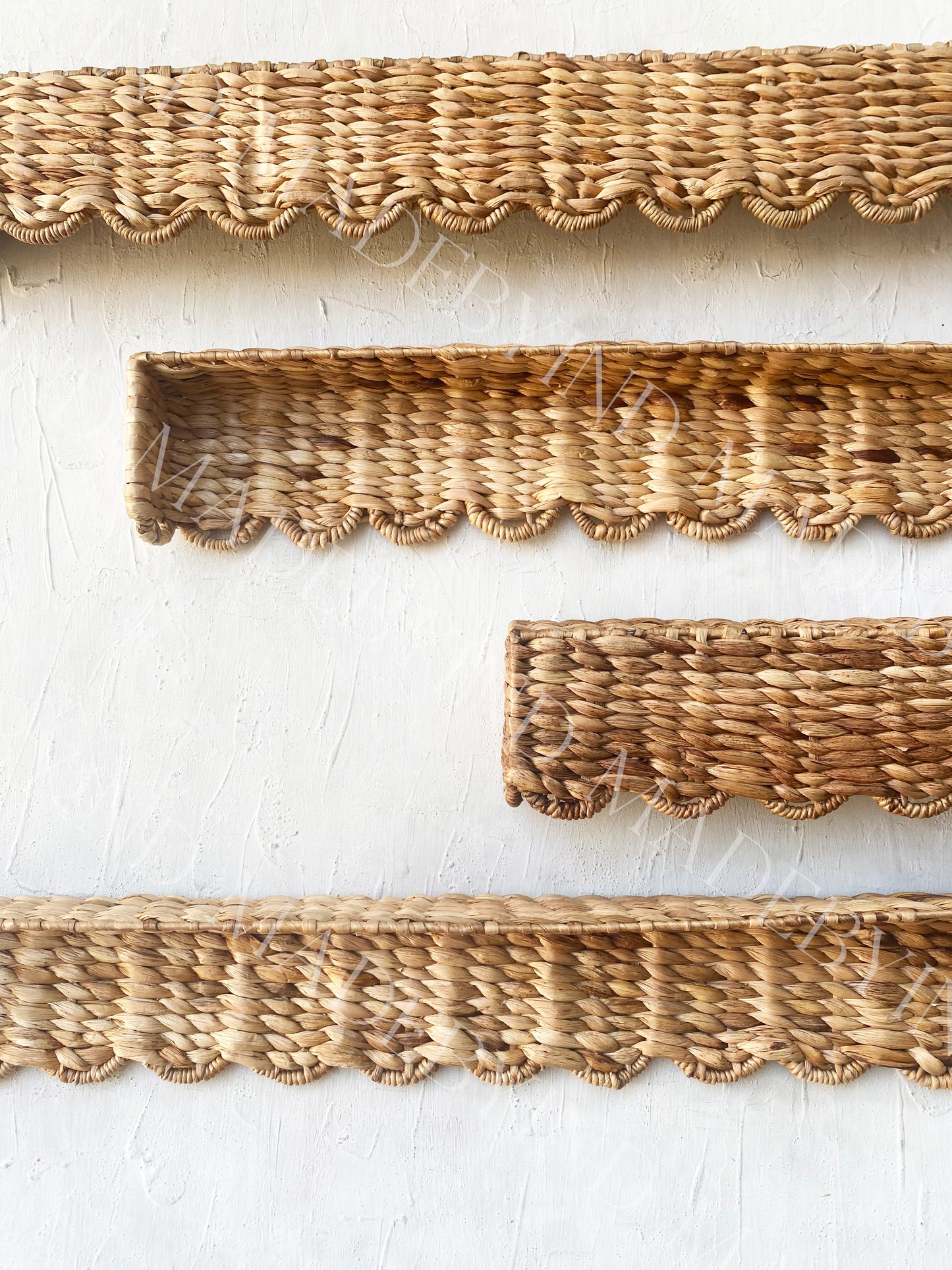Scallop Water Hyacinth Window Pelmet